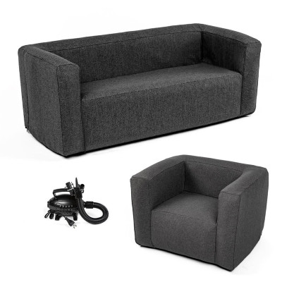 Комплект надувной мебели диван и кресло Серый SW-00002658