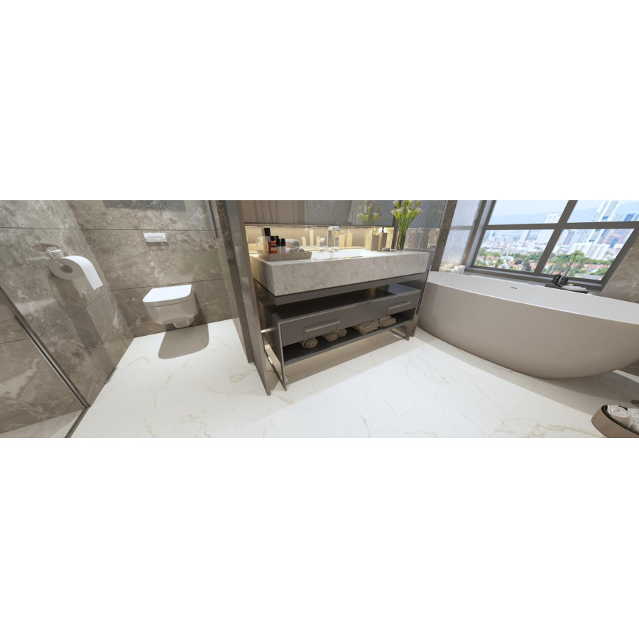 Виниловый пол с интегр. подкл. ST-805 APRO Stone 4+1/31 Carrara Marmor 610*305мм (1,6745м2) - фото 2