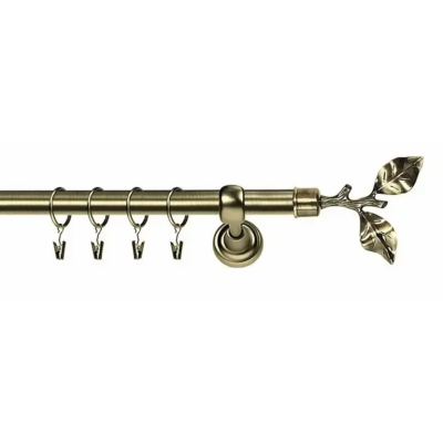 Карниз "Cardinal" D19/16 раздвижной 1.6-3.1м антик лист розы двойной