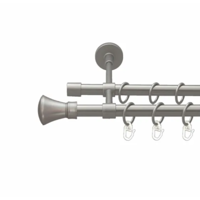 Карниз "Cardinal" D19/16 раздвижной 1,6-3,1м сатин никель колозео двойной