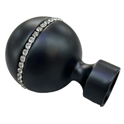 Насадка "Cardinal" D25 черная матовая калисто с кристаллом