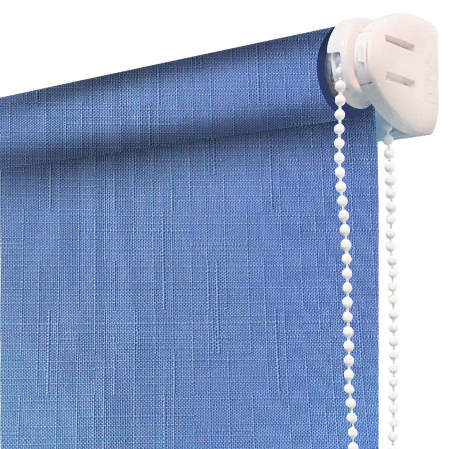 Роллета мини Cardinal ST11 лен 110*180 Синие - фото 1