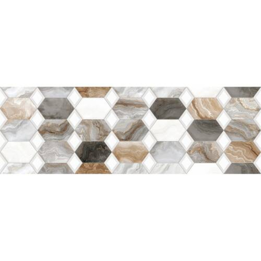 Плитка Ceramica Deseo Arabesque Grey Decor 30х90 см декор - фото 1