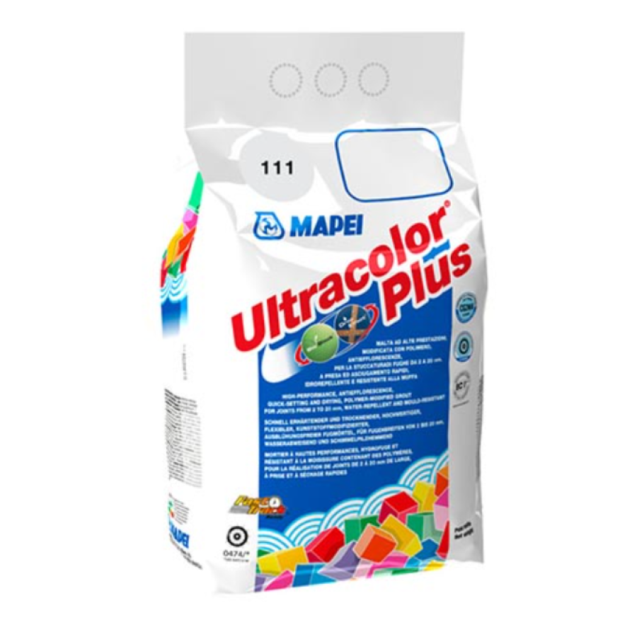 Фуга Mapei Ultracolor Plus 111 сріблясто-сірий 5 кг - фото 1