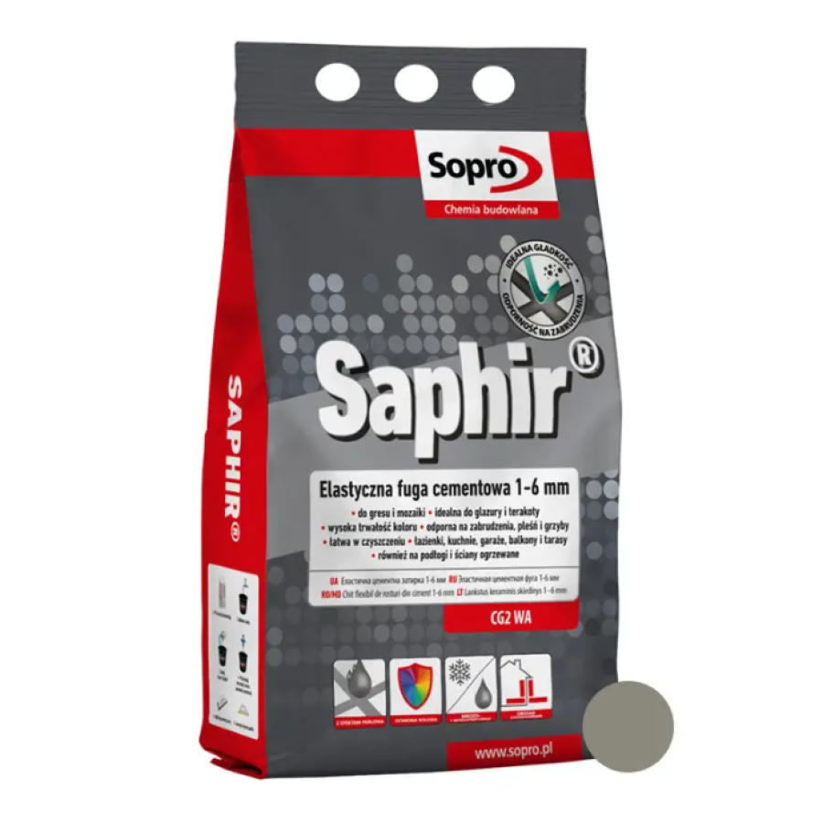 Фуга Saphir №9534А Серо-каменный (22) 4 кг - фото 1