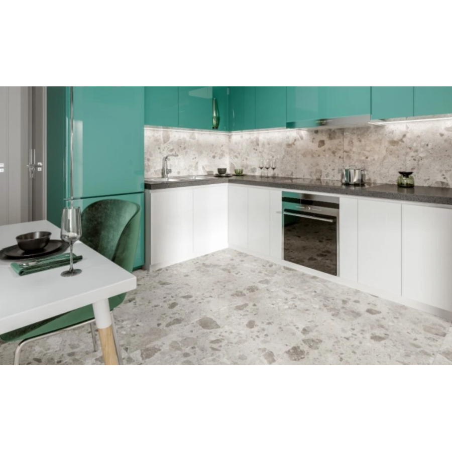 Плитка керамогранитная Golden Tile Ambra серый RECT 600x600x10 - фото 3