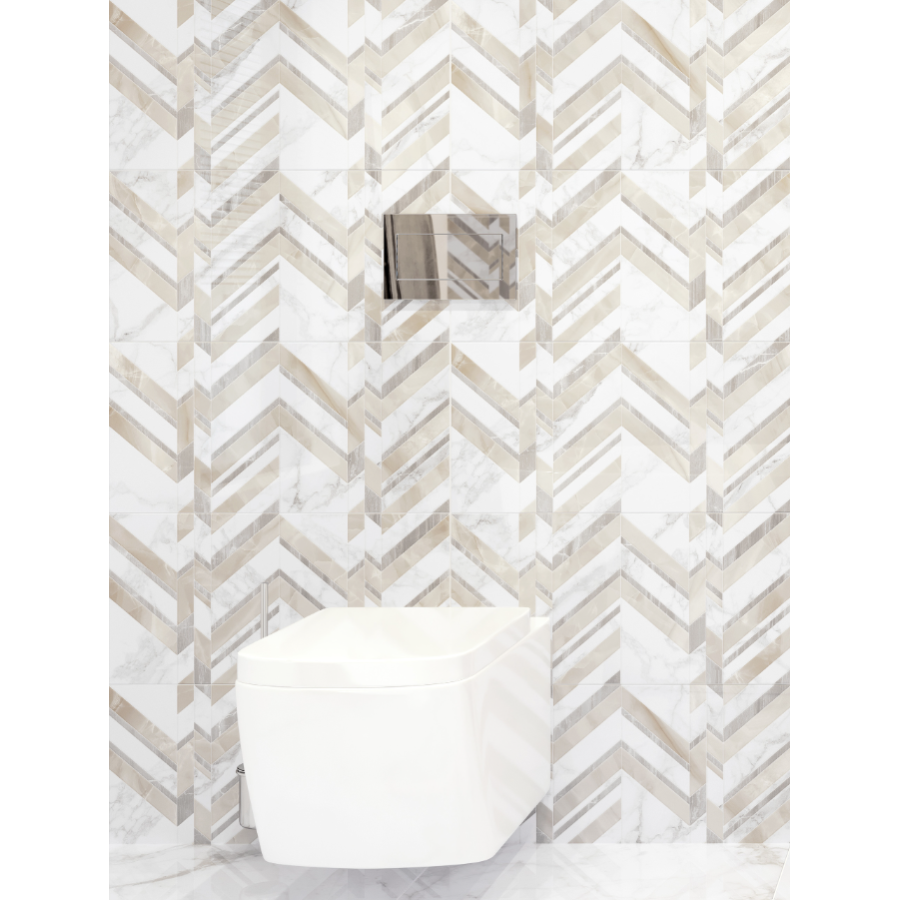 Плитка Golden Tile Marmo Bianco Белый G70051 30x60 см - фото 4