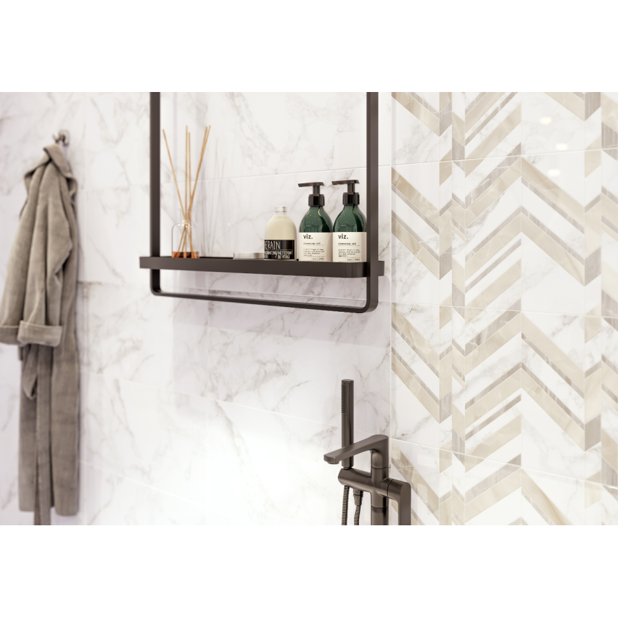 Плитка Golden Tile Marmo Bianco Белый G70051 30x60 см - фото 5