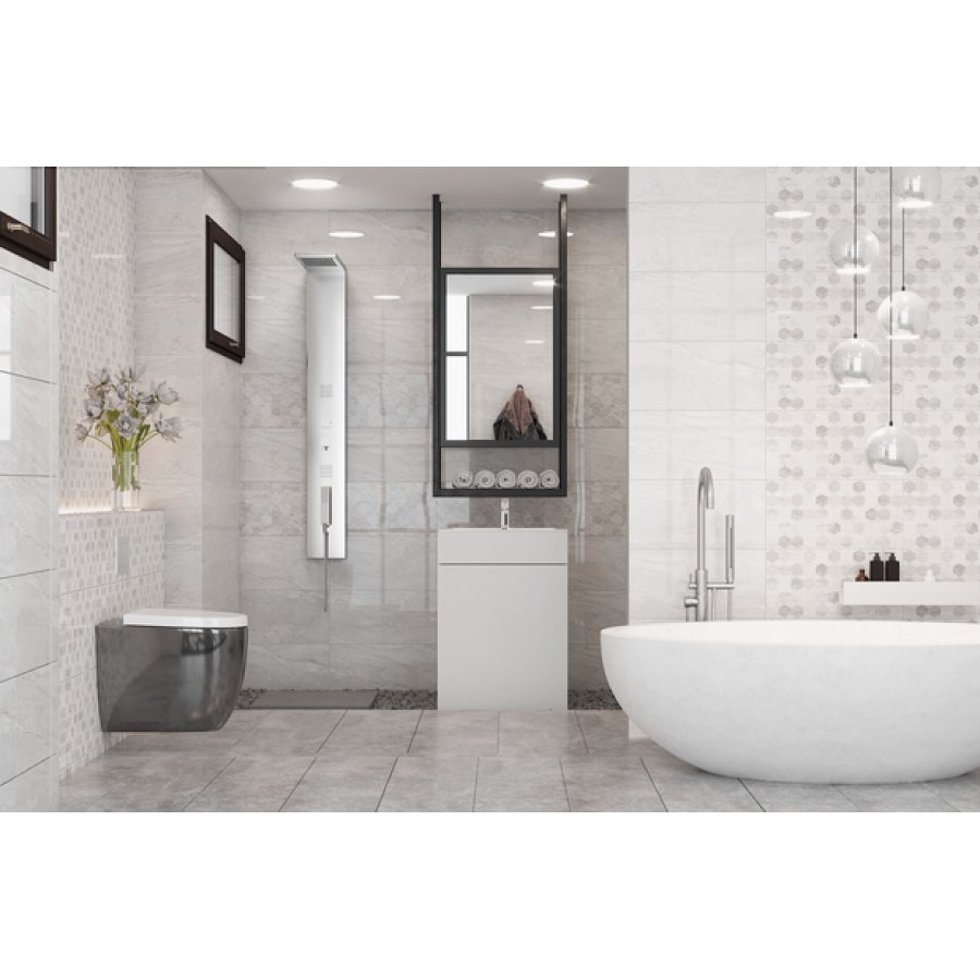Плитка Golden Tile Marmo Milano Hexagon Світло-Сірий 8Мg151 30x60 см - фото 5