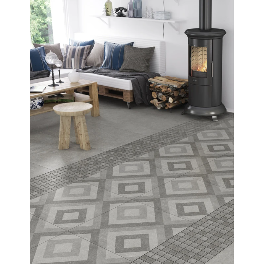 Плитка керамогранитная Stonehenge светло-серый RECT 600x1200x10 Golden Tile - фото 3
