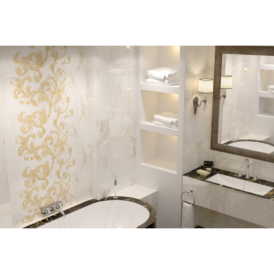 Плитка Golden Tile Saint Laurent Білий 9A0510 60,7x60,7 см - фото 2