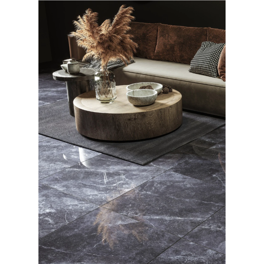 Плитка керамогранитная Golden Tile Space Stone черный RECT 595x595x11 - фото 2