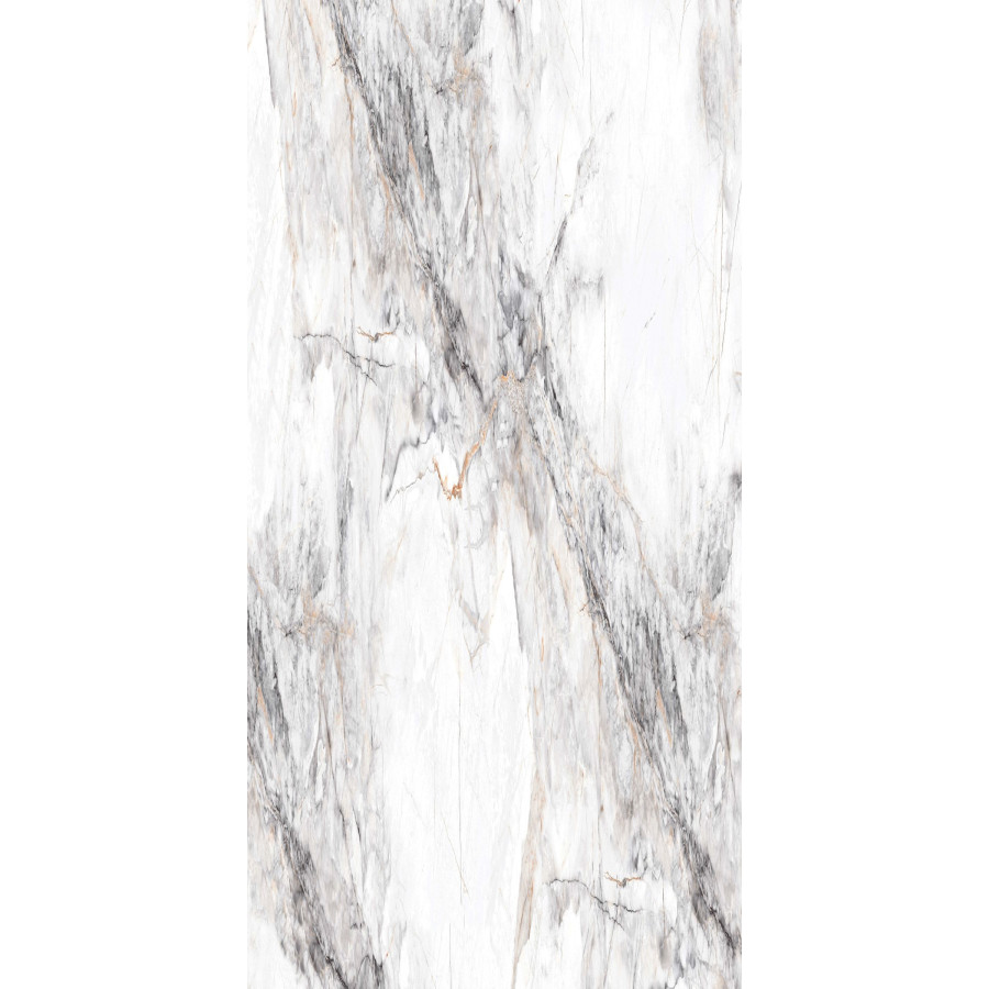 Плитка керамогранітна HomeTiles Santana White Gloster 600x1200 Raviraj - фото 1