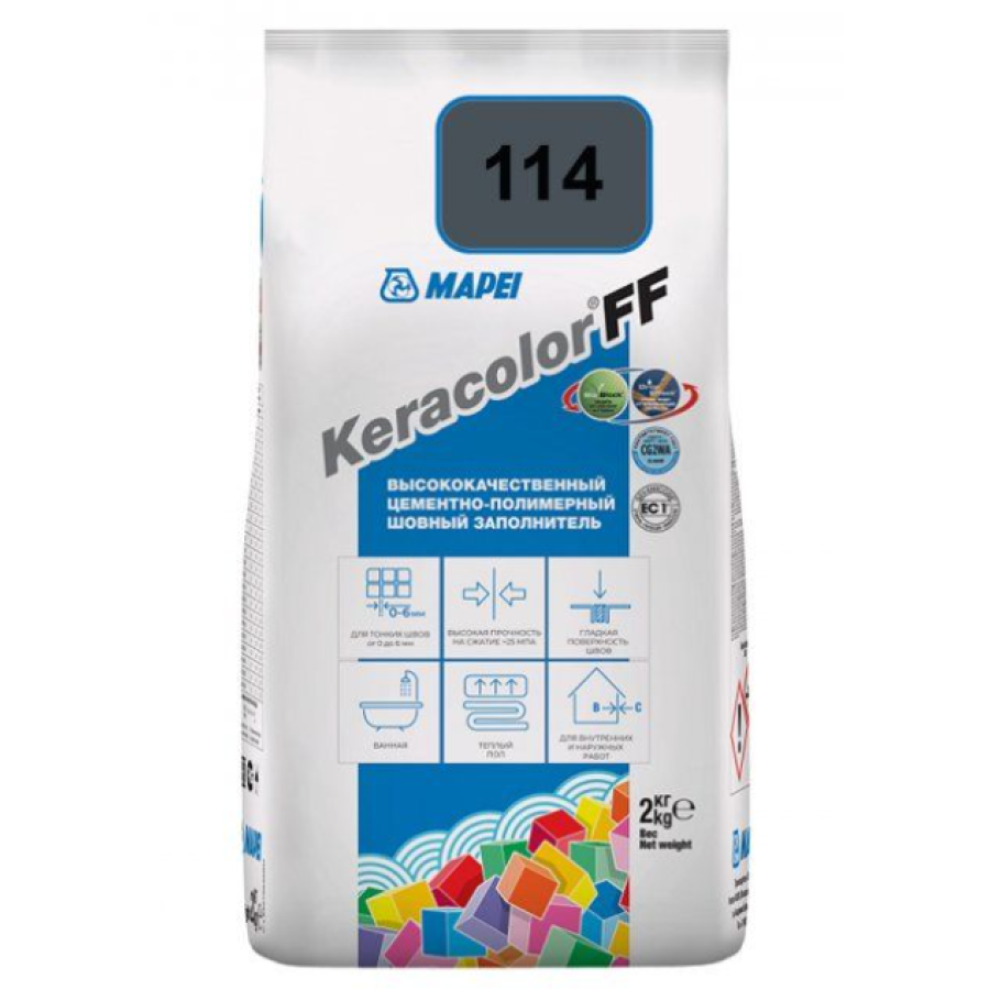 Затирка для швів Mapei Keracolor 114 Антрацит 2кг - фото 1