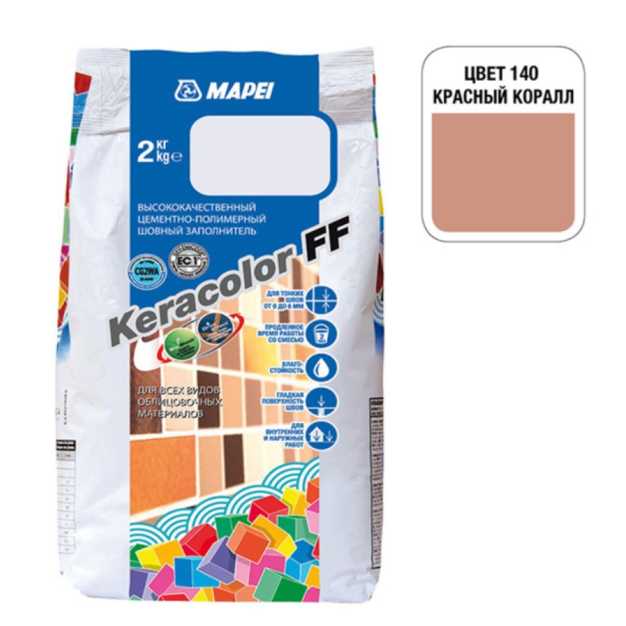 Затирка для швів Mapei Keracolor 140 Корал 2кг - фото 1