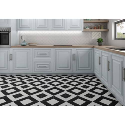Плита Ceramica Deseo Ec. Zebra Black-White 22,3x22,3 см