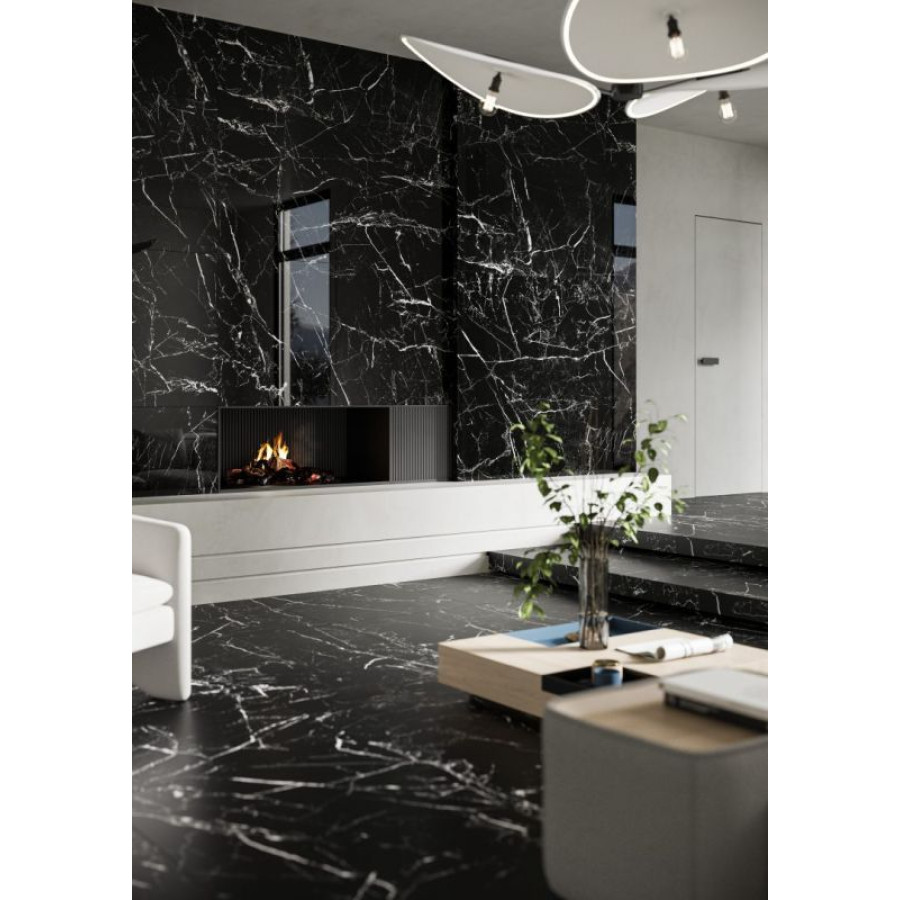 Плитка CERRAD Marmo Marocco Black RECT 597x1197x8 - фото 2