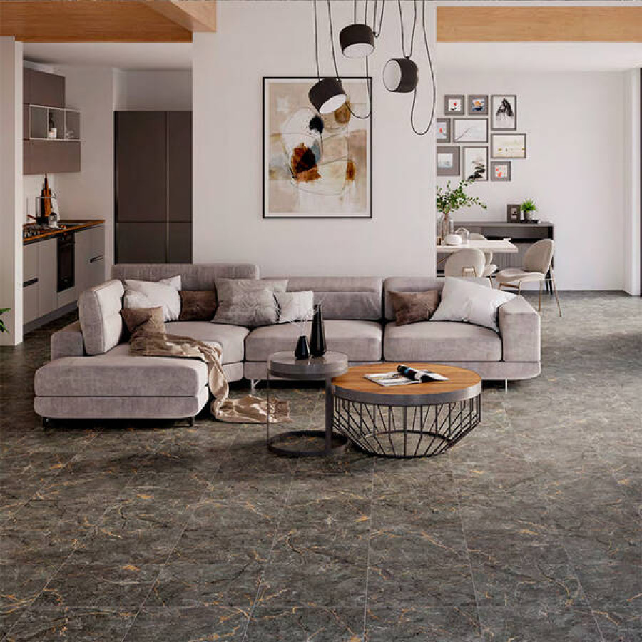 Плитка CERSANIT PAVIA GRAPHITE MATT 7×420×420 (1 сорт) - фото 2