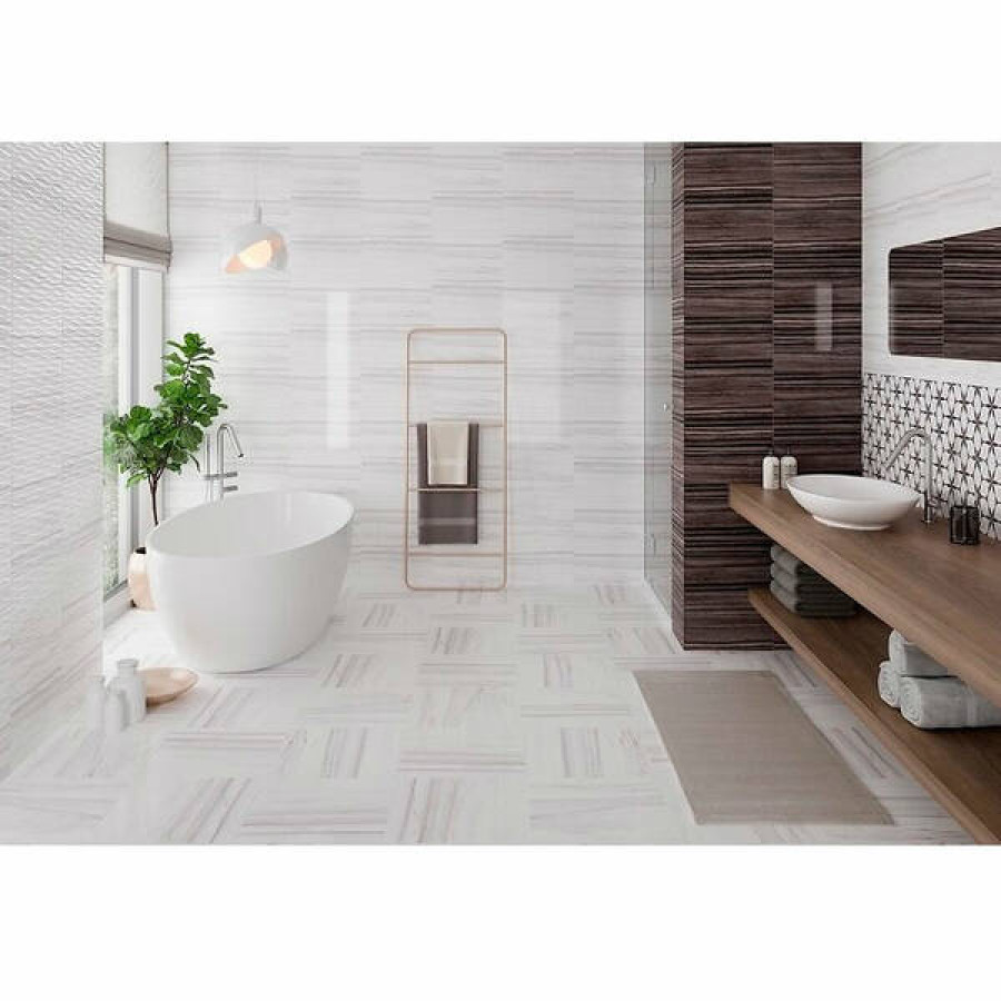 Плитка CERSANIT TERI WHITE GLOSSY 250*400 - фото 2