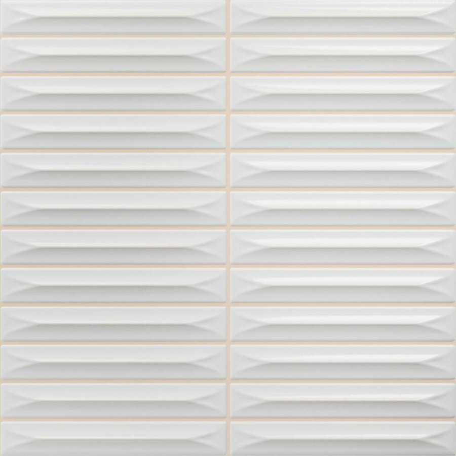 Плитка Ceramica Deseo Arrow White Brillo 1.5*10 20х20 см - фото 1