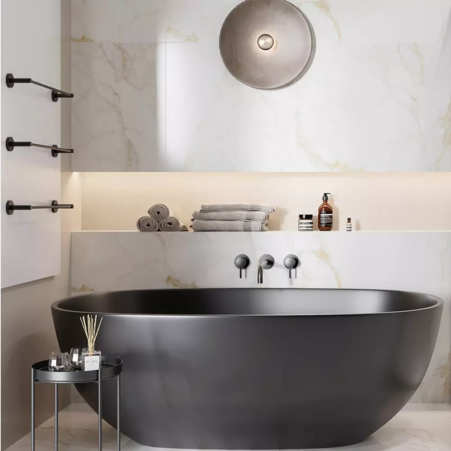 Плитка Ceramica Deseo Calacatta Oro Білий 2G0580 600х600х8 - фото 4
