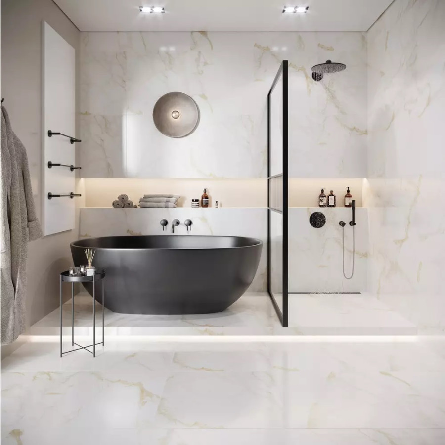 Плитка Ceramica Deseo Calacatta Oro Білий 2G0580 600х600х8 - фото 2
