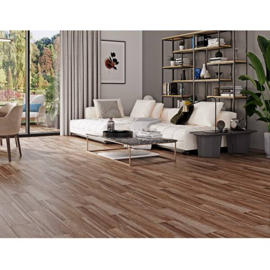 Плитка Cersanit Flaxwood Brown 18,5x59,8 см - фото 3