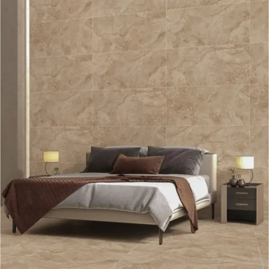 Плитка GRAVINIA CROSSCUT LIGHT BROWN 600*1200*8.5 (1 сорт) - фото 2