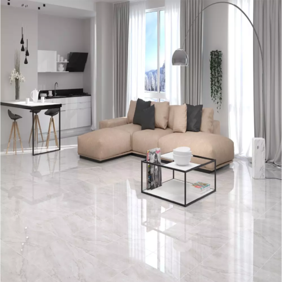 Плитка Megagres 1043 LT GREY 600*600*10 - фото 2