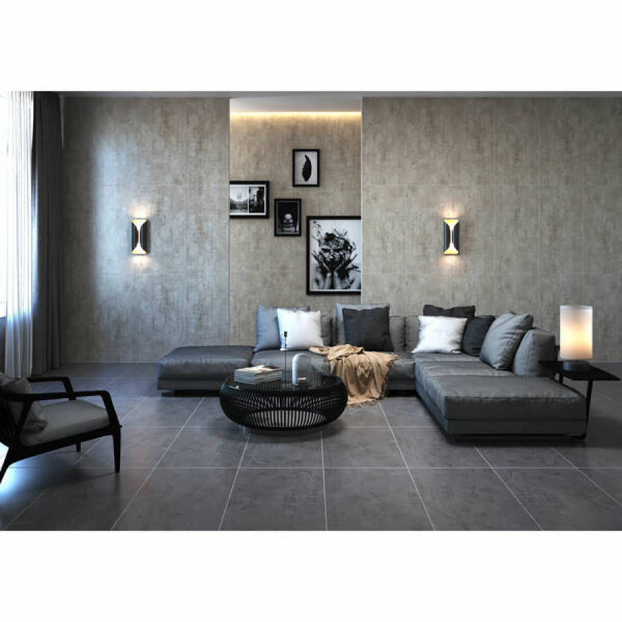 Плитка Megagres CT12603 CEMENT DARK GREY 600x1200x12 - фото 2