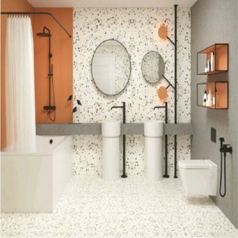 Плитка Megagres Terrazzo Agrimstone Ivory M. 60x120 см - фото 2