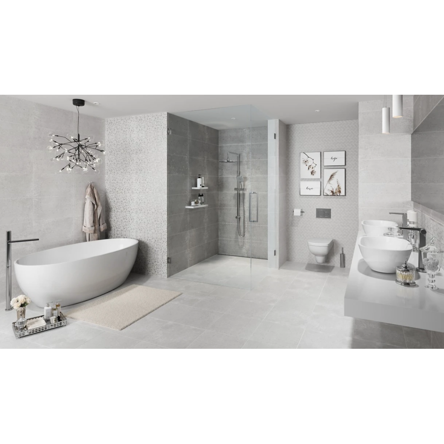 Плитка OPOCZNO FREYA LIGHT GREY 10×600×297 - фото 2