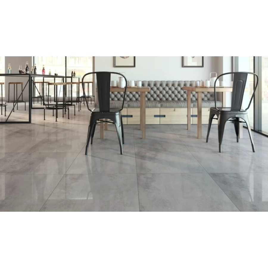 Плитка OPOCZNO GPTU 602 CEMENTO LIGHT GREY LAPPATO 593x593x10 - фото 2
