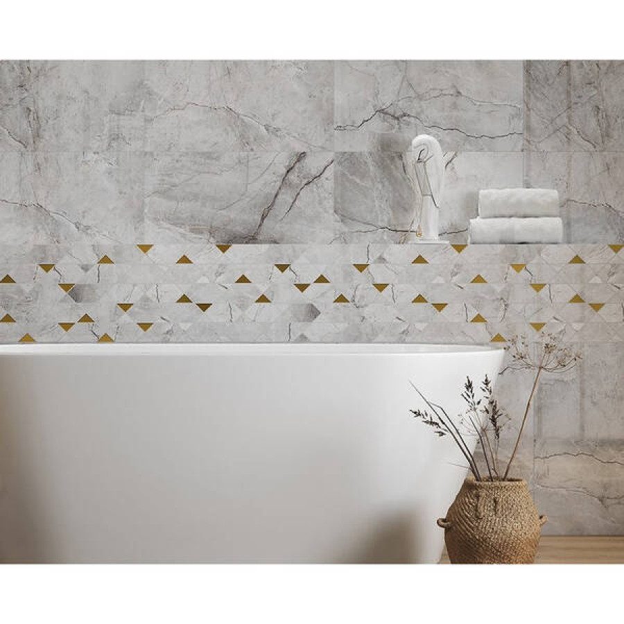 Плитка OPOCZNO STONE HILLS GREY GLOSSY RECT 8×598×298 - фото 4