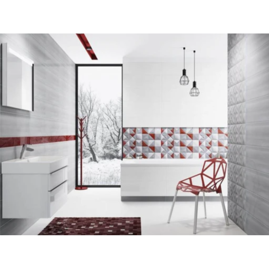 Плитка OPOCZNO WHITE SATIN 7×420×420 - фото 2