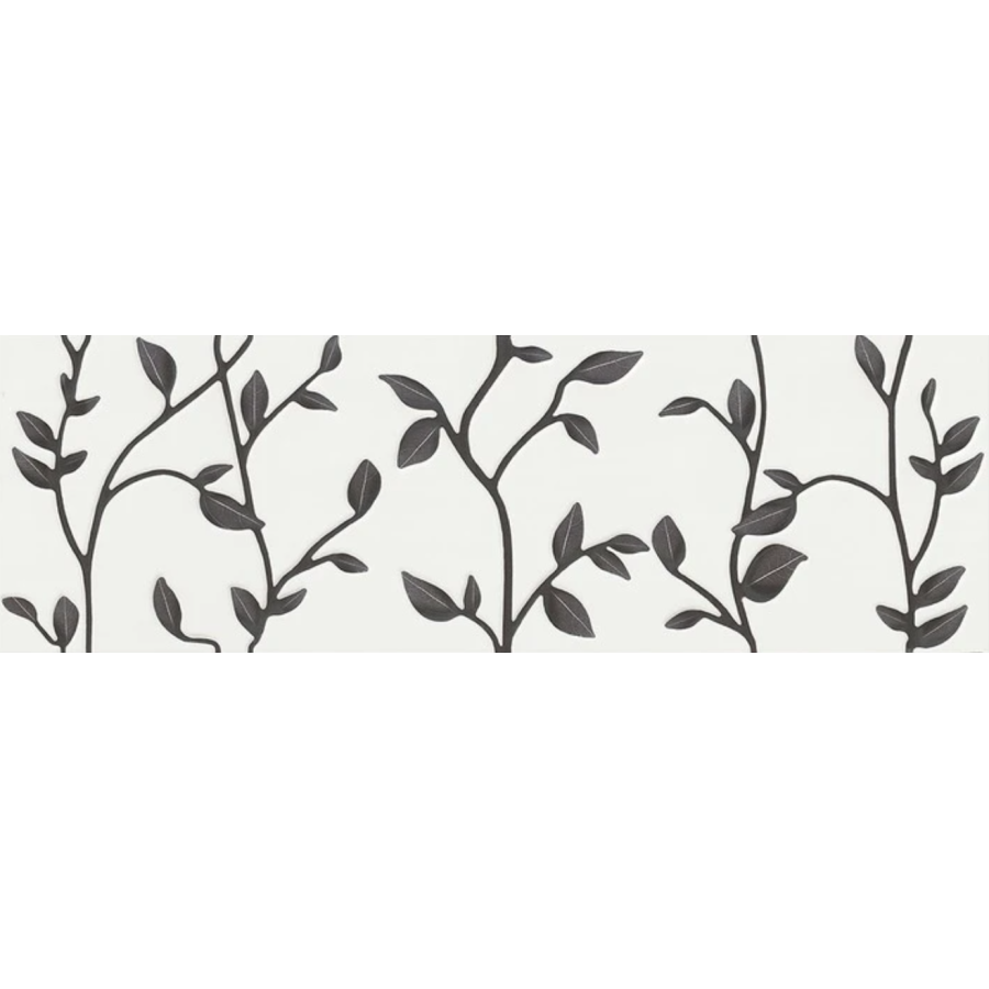 Плитка OPOCZNO WINTER VINE WHITE INSERTO FLORAL ДЕКОР 11×890×290 - фото 1