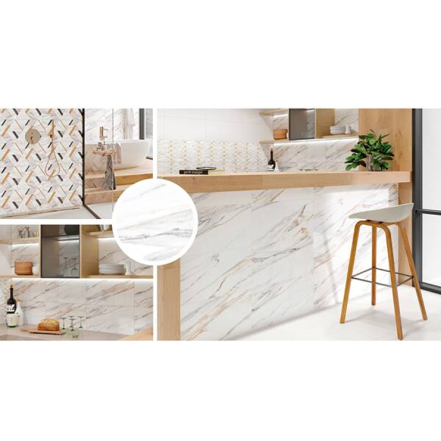 Плитка Opoczno Luna Gold Structure Glossy 29,7x60 см - фото 3