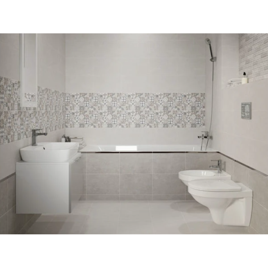 Плитка декор CERSANIT MARGO GREY PATCHWORK 250x400x8,5 - фото 3