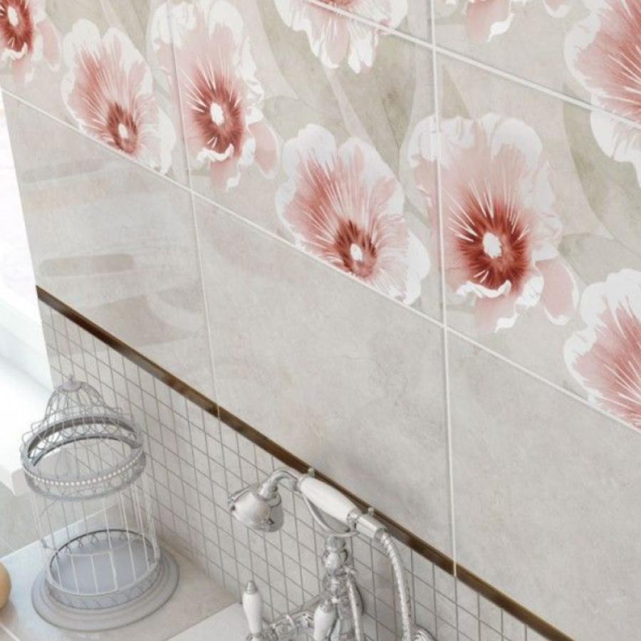 Плитка декор OPOCZNO CREAMY FANTASY INSERTO FLOWER 300*450*9 - фото 2