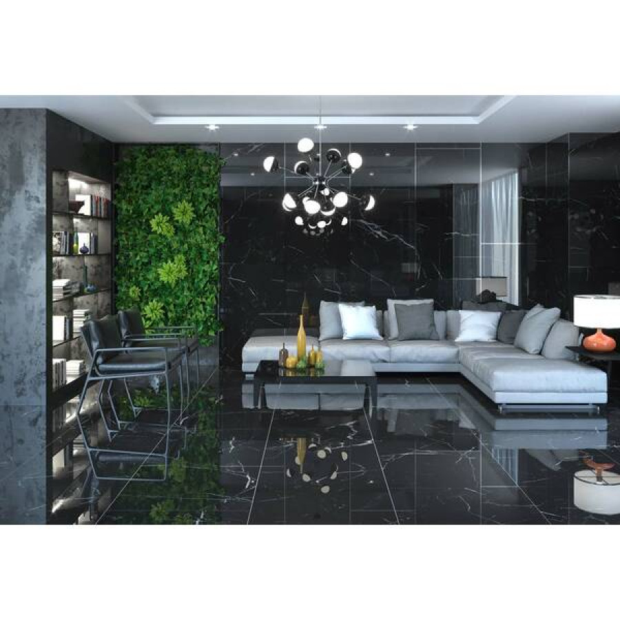 Плитка керамогранит Almera Ceramica Imperium Black QI612P989M 60x120 см - фото 5