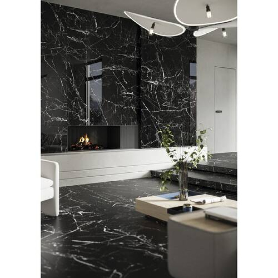 Плитка керамогранит Cerrad Gres Marmo Marroc Black Rect 79,7x79,7 см - фото 6
