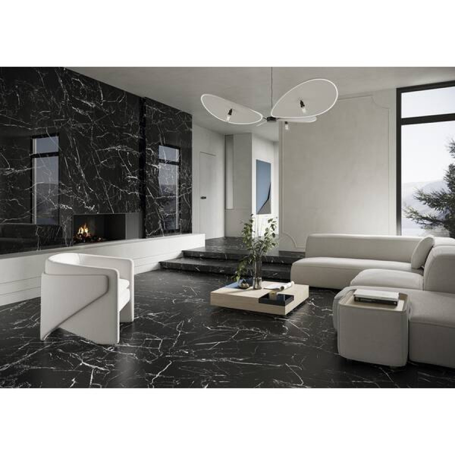 Плитка керамогранит Cerrad Gres Marmo Marroc Black Rect 79,7x79,7 см - фото 7