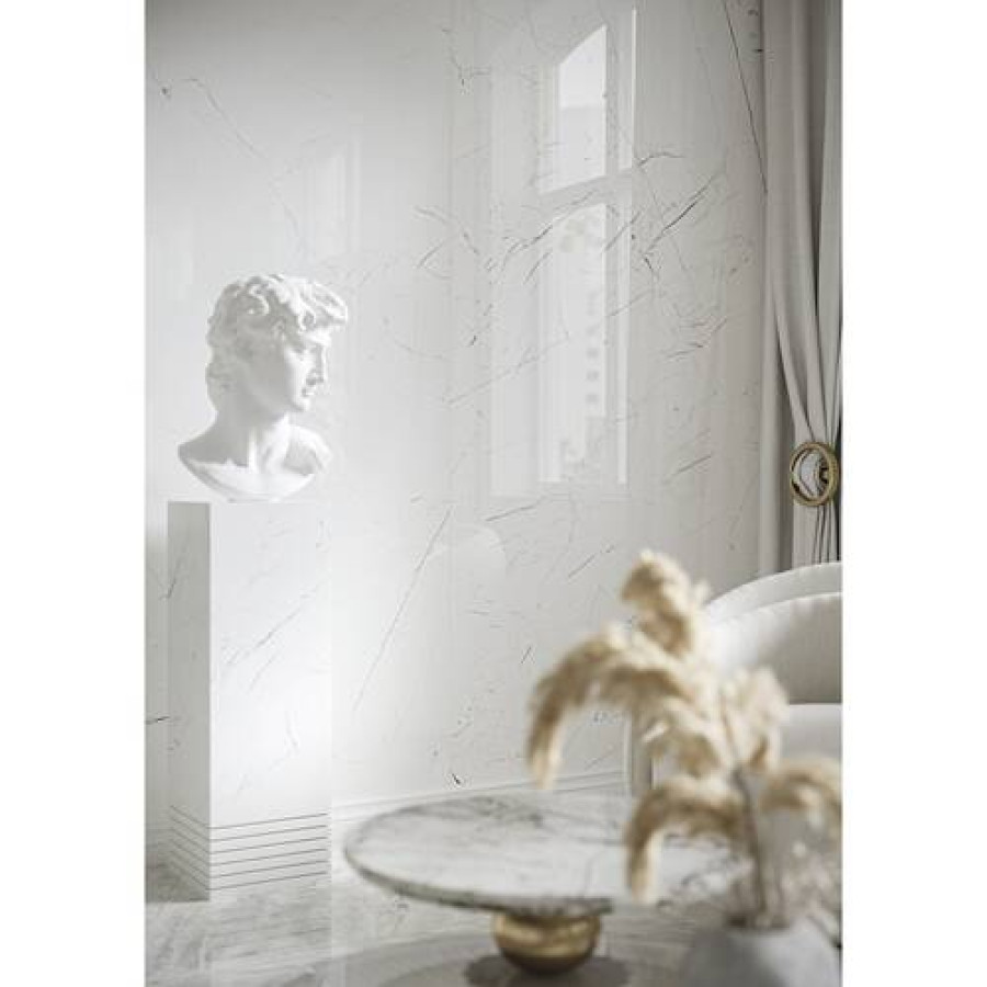 Плитка керамогранит Cerrad Gres Marmo Thassos White Poler 79,7x79,7 см - фото 4