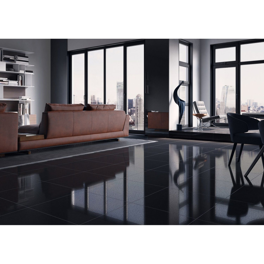 Плитка керамогранит Cerrad Podloga Cambia Black Lapp Rect 59,7x59,7 см - фото 2