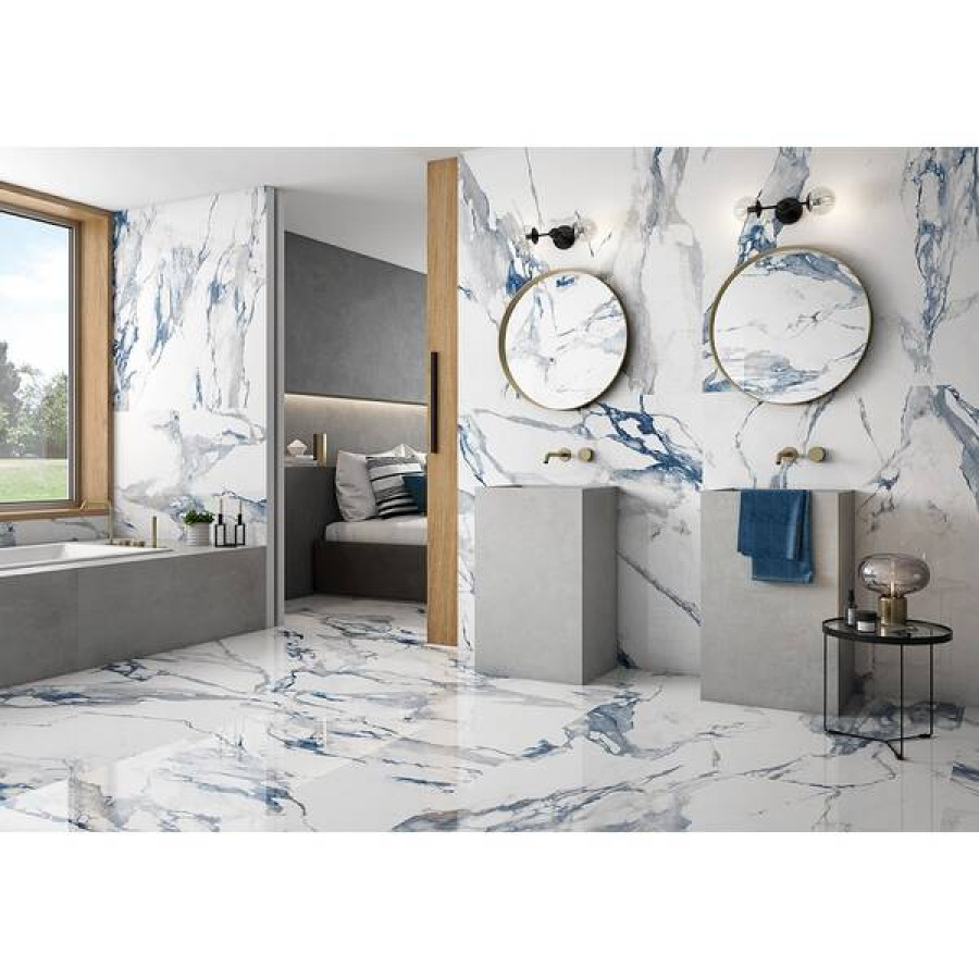 Плитка керамограніт Geotiles Crash Blue Rect (Fam 017/Mat Rect) 60x120 см - фото 2