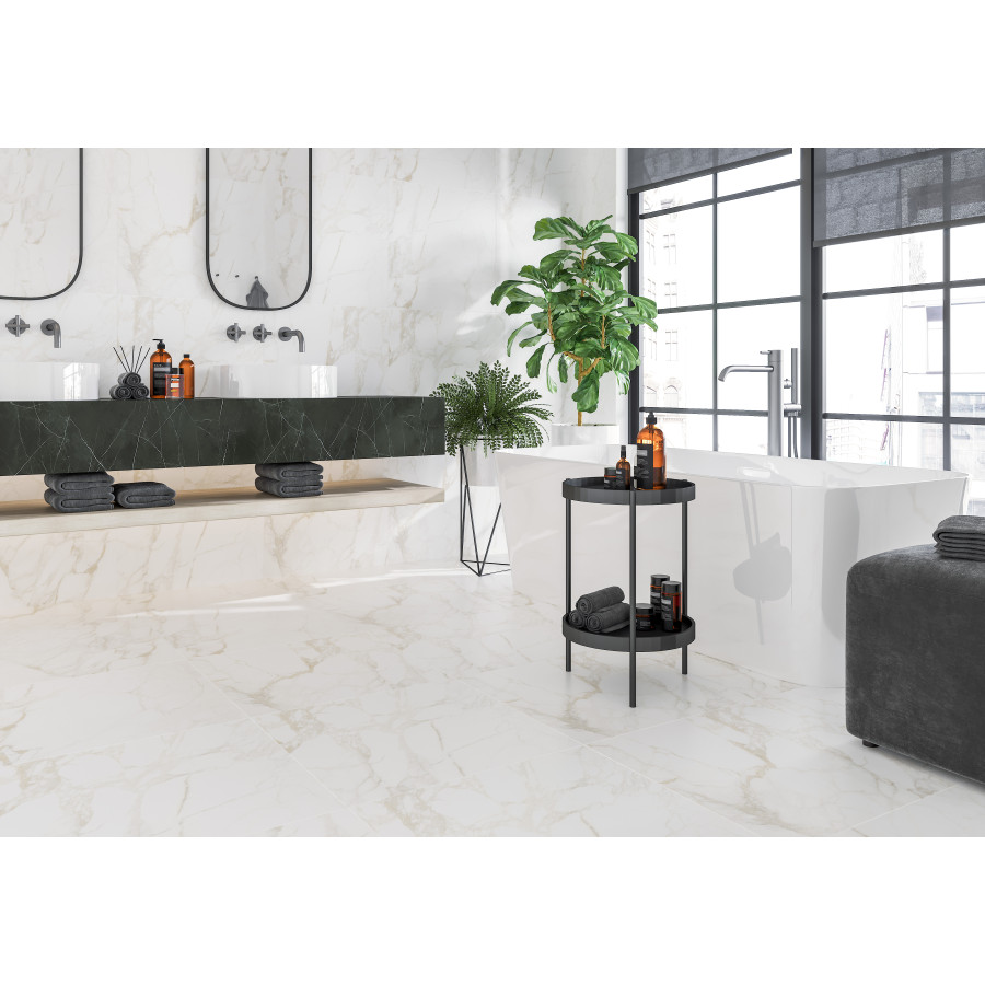 Плитка керамогранит Golden Tile Imperial Белый 3G0510 60,7x60,7 см - фото 4