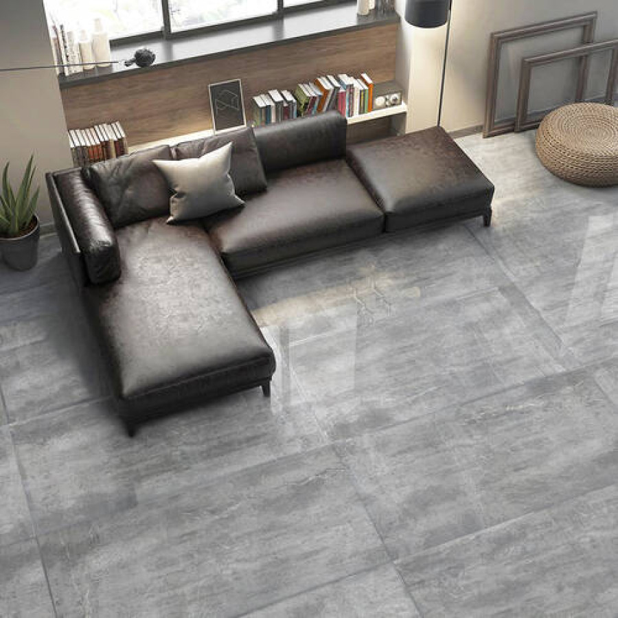 Плитка керамограніт Termal Seramik Fossil Dark Grey Full Lappato 60x120 см - фото 3