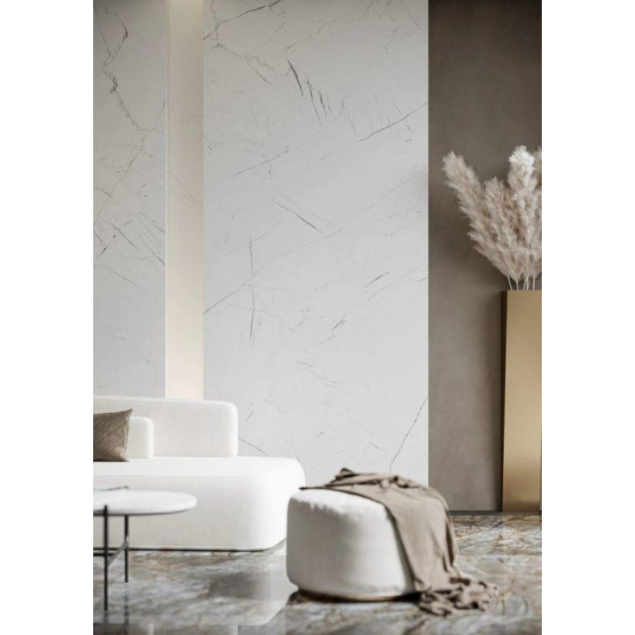 Плитка керамогранітна Cerrad Marmo Thassos White RECT 797x1597x8 - фото 3