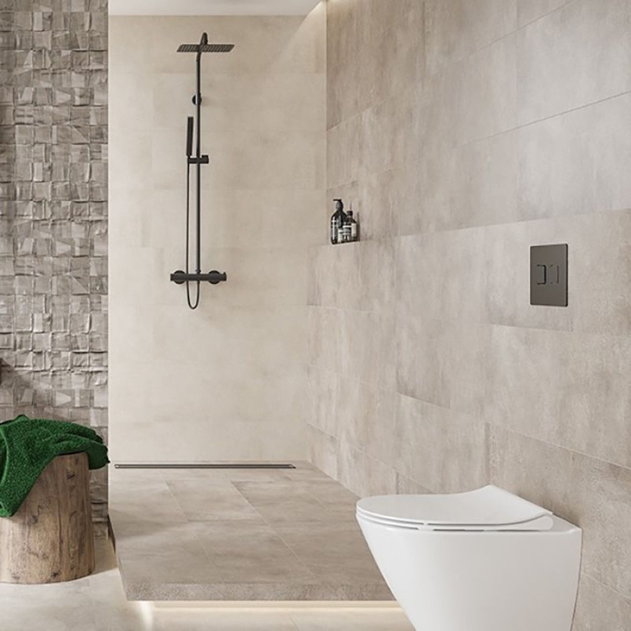 Плитка керамогранитная Opoczno Nerina Slash Grey Micro 593×593x8 - фото 2