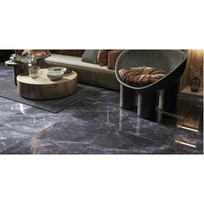 Плитка керамогранітна Golden Tile Space Stone чорний RECT 600x600x10